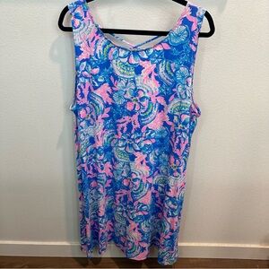 Lilly Pulitzer Women's Blue Tang Sitting Seaside Kristen
Dress Size XXL